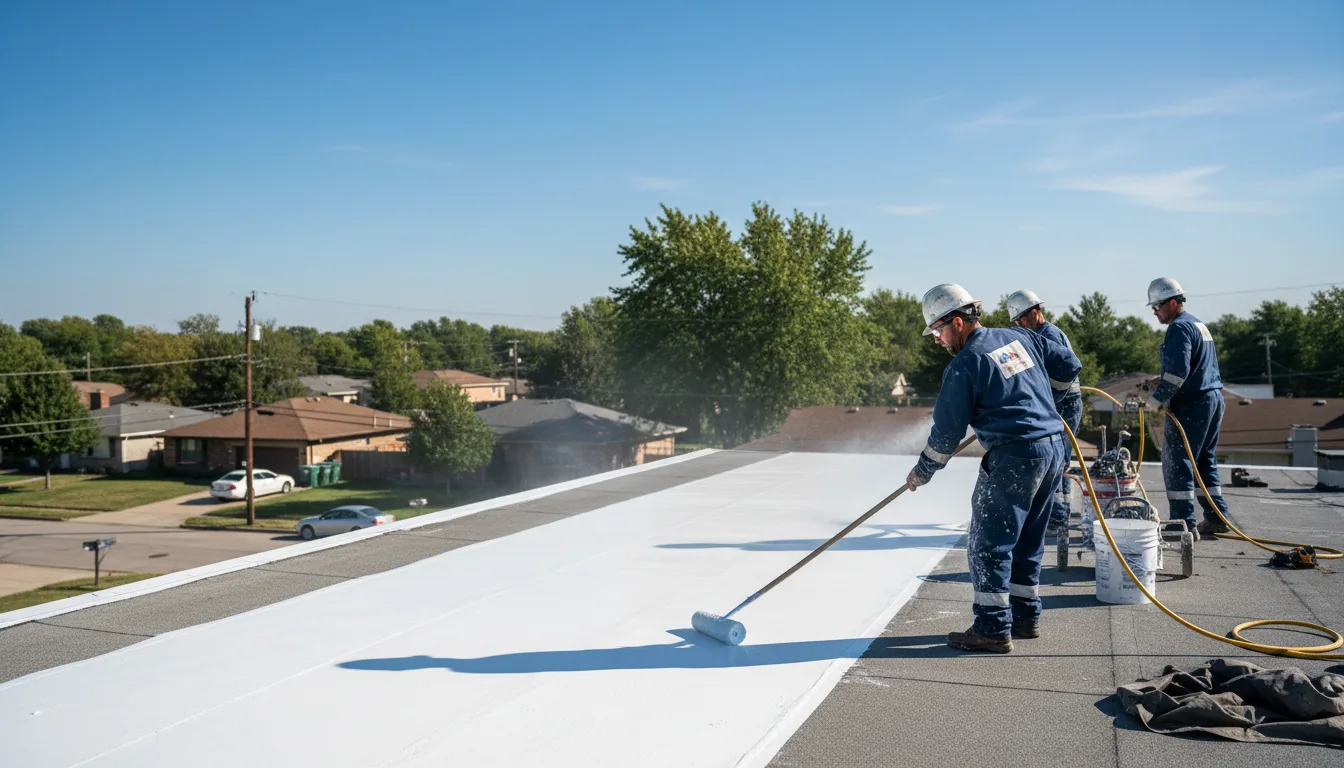 Commercial roof coating in Newalla, OK near me